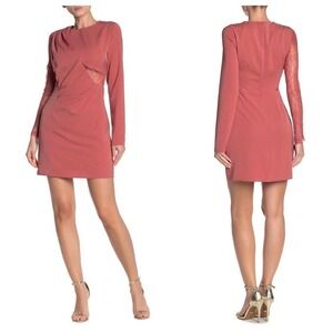 One One Six Lace Panel Long Sleeve Mini Dress